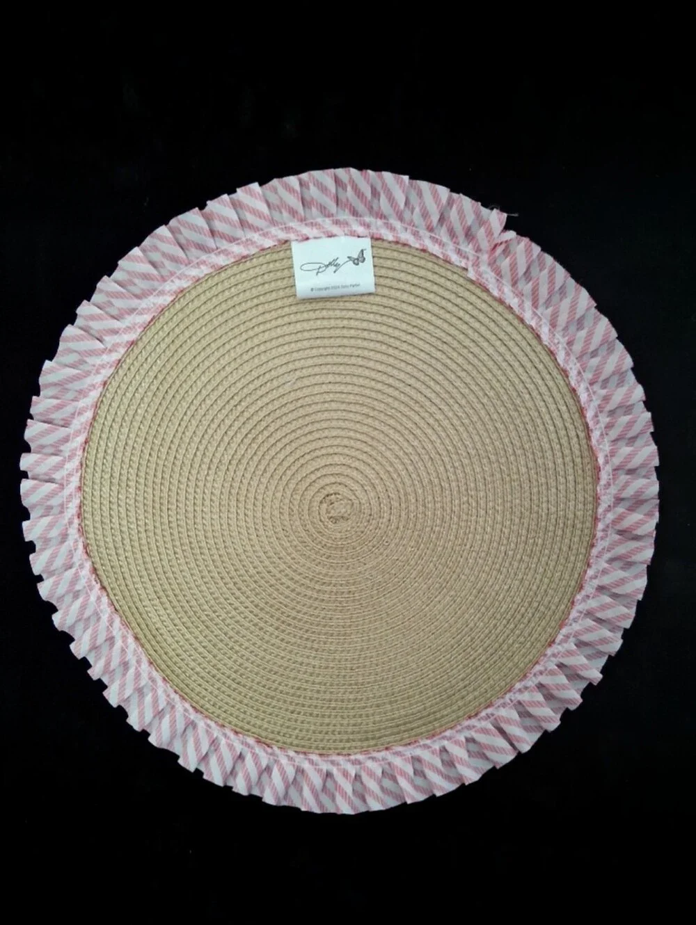 Dolly Parton Round Woven Ruffle Placemats Set Of 2